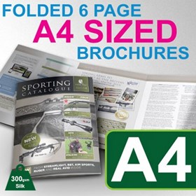 Print Design Portfolio: 6 Page folded A4 brochure printing